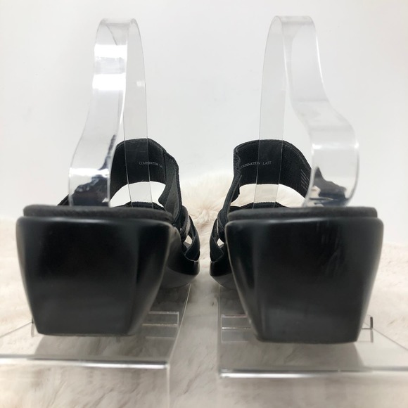 Aravon Black Strappy Women's Comfort Slide On Sandals 9B - Picture 4 of 8